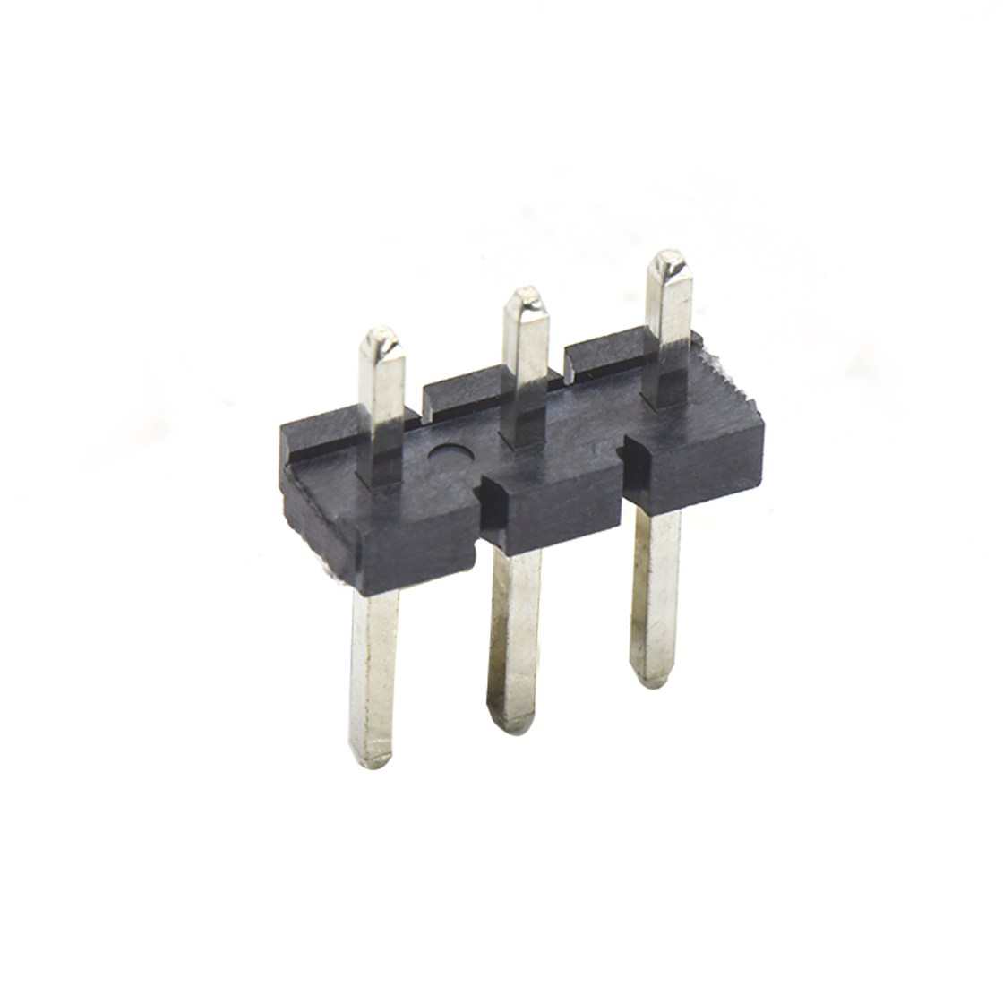PH5081 排针连接器 Pitch 5.08mm 180° 单排针 DIP H2.5 PA8.8 PC2.9 L=14.2 3Pin 黑色 LCP，94V-0 镀雾锡