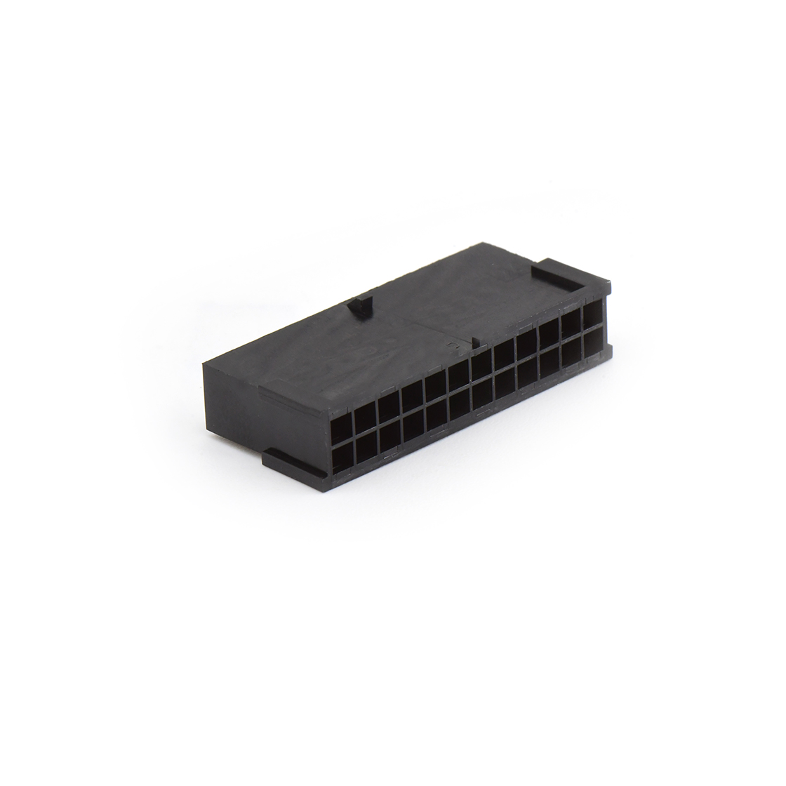 C3030线对线连接器Pitch 3.00mm双排带扣不带翅膀母胶壳 2*12Pin黑色