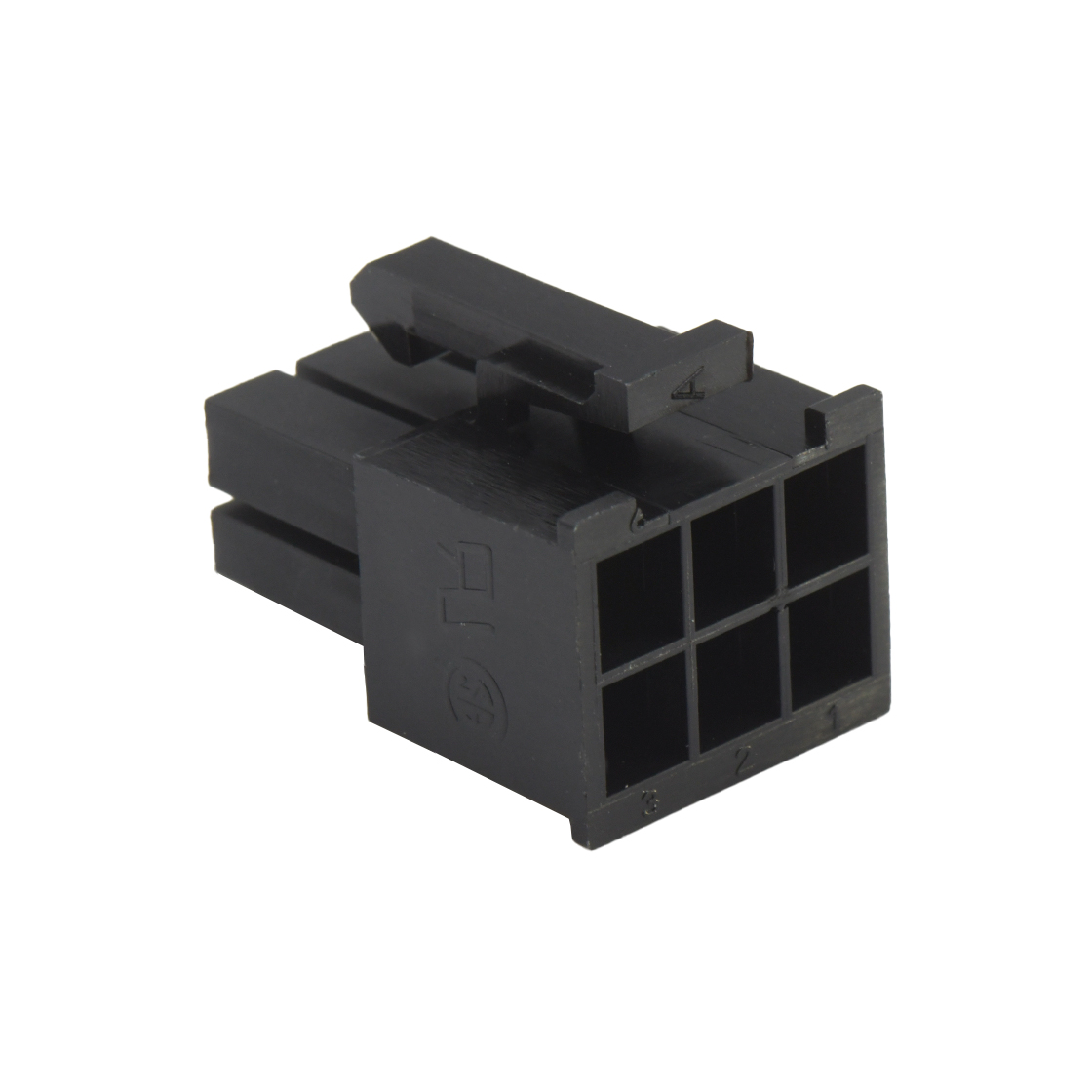 C4201线对线连接器Pitch 4.20mm双排公胶壳 2X3Pin黑色