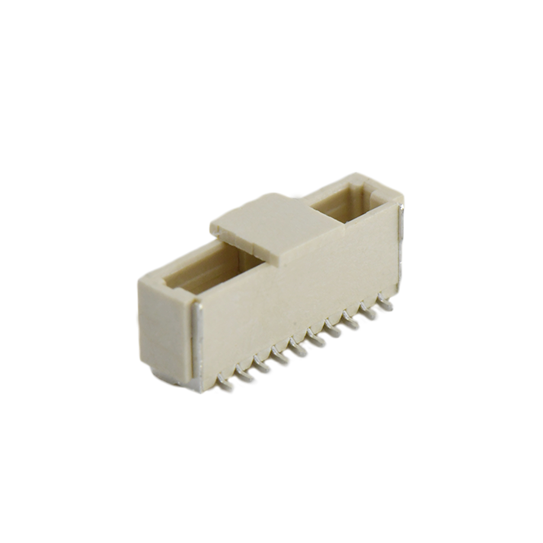 A1002线对板连接器Pitch 1.00mm 180° 单排立贴 Wafer 10Pin本色 亮锡