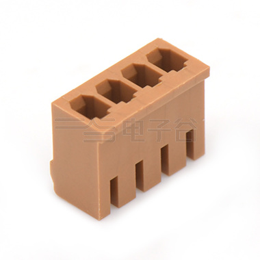 Pitch 2.50 mm 单排 Housing 4Pin 浅棕色 HF
