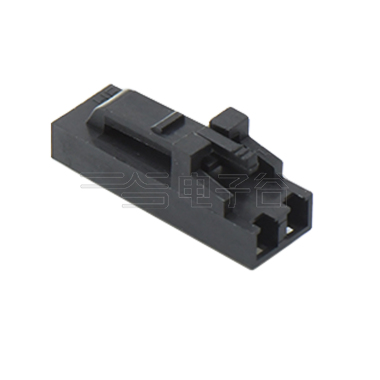 Pitch 2.54mm 单排带扣无卤Housing 2Pin 黑色 HF