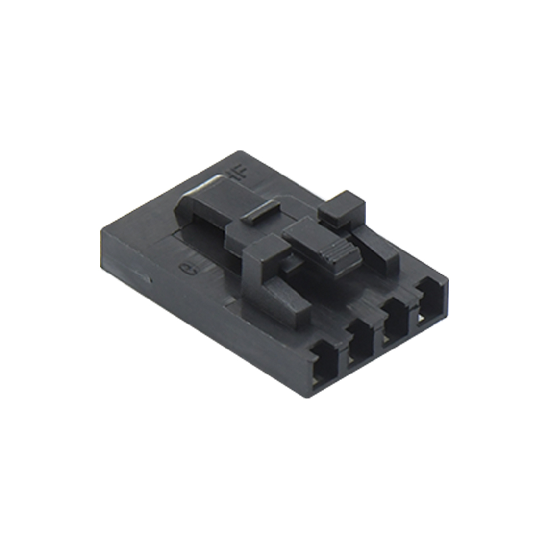 Pitch 2.54mm 单排带扣无卤Housing 4Pin 黑色 HF