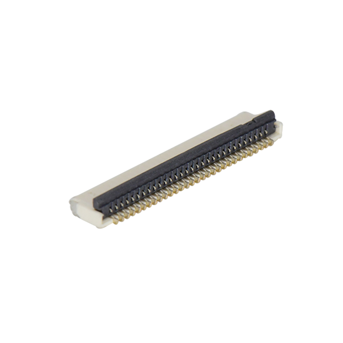 F0501 FPC FFC连接器Pitch 0.50mm 90°H1.00mm 卧贴双面接后掀盖 SMT型FPC 30Pin本色 镀半金接触点及焊接脚点1u，镍底35-60u.