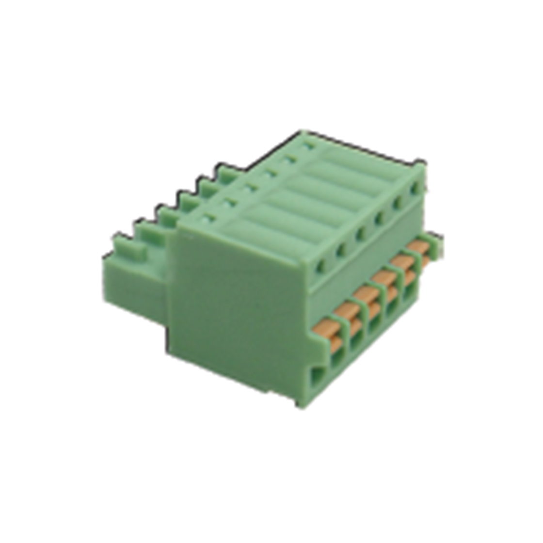 PCB插拔式接线端子6Pin 间距2.50mm 绿色插头
