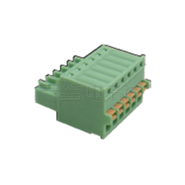 PCB插拔式接线端子6Pin 间距2.50mm 绿色插头
