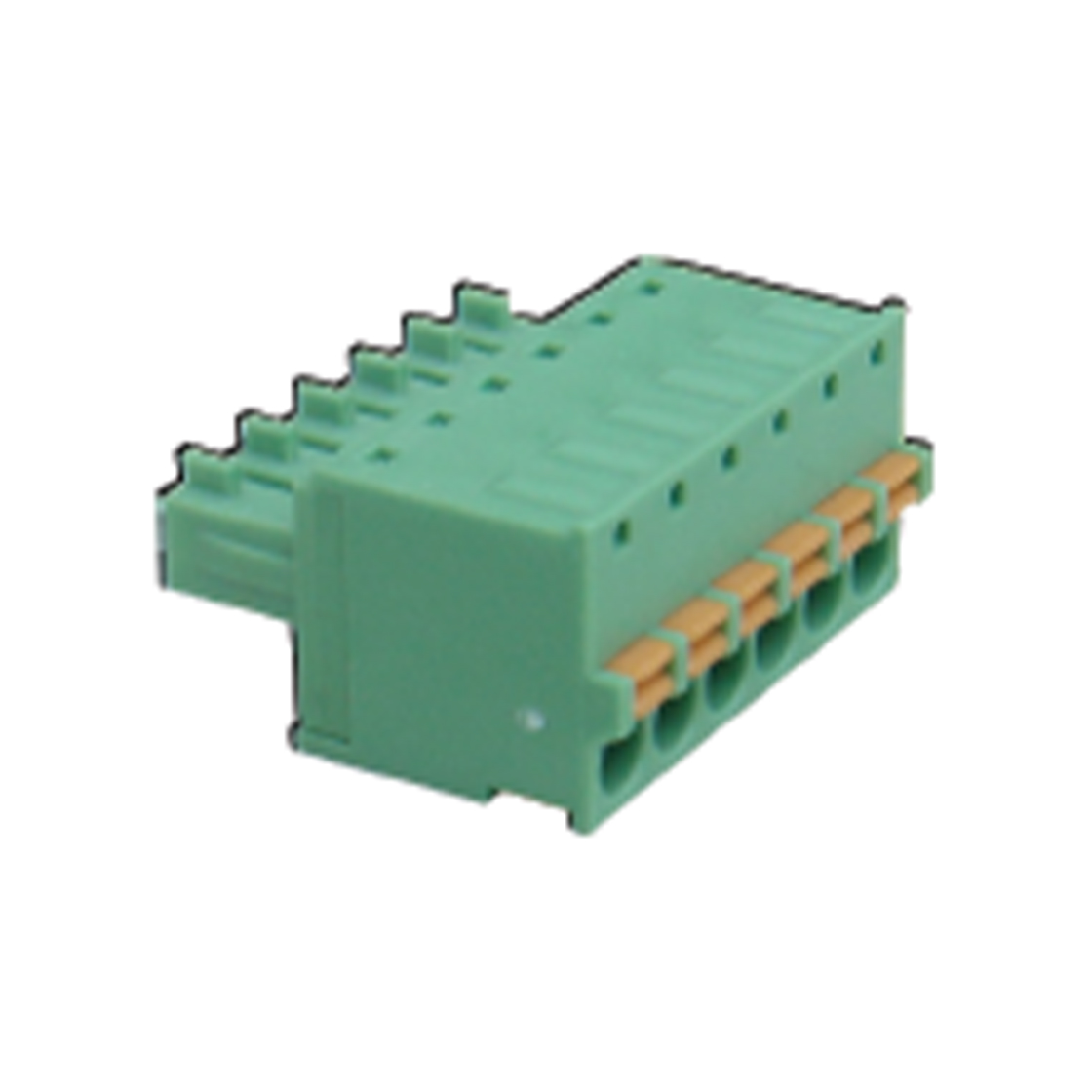 PCB插拔式接线端子6Pin 间距3.50mm 绿色插头