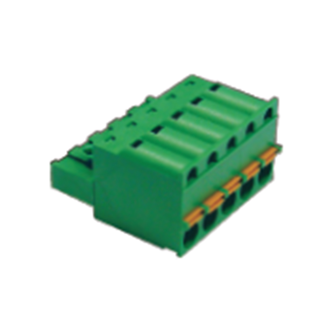 PCB弹簧插拔式接线端子5Pin 间距5.08mm 绿色插头