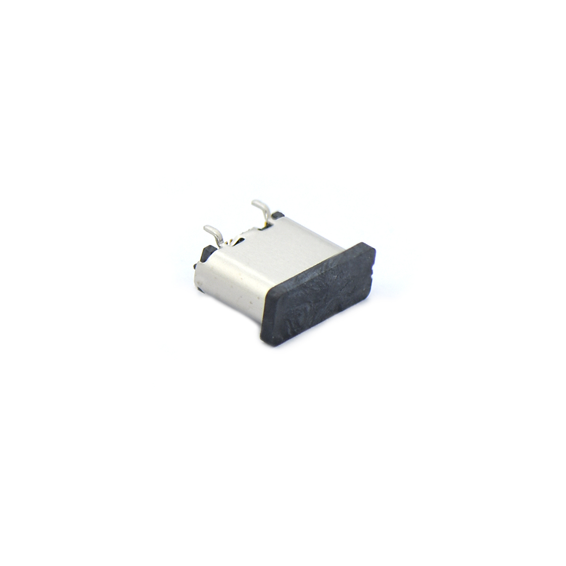 USB连接器Type C 16P/F 立贴 外壳四脚插板 L=6.4mm黑色5A