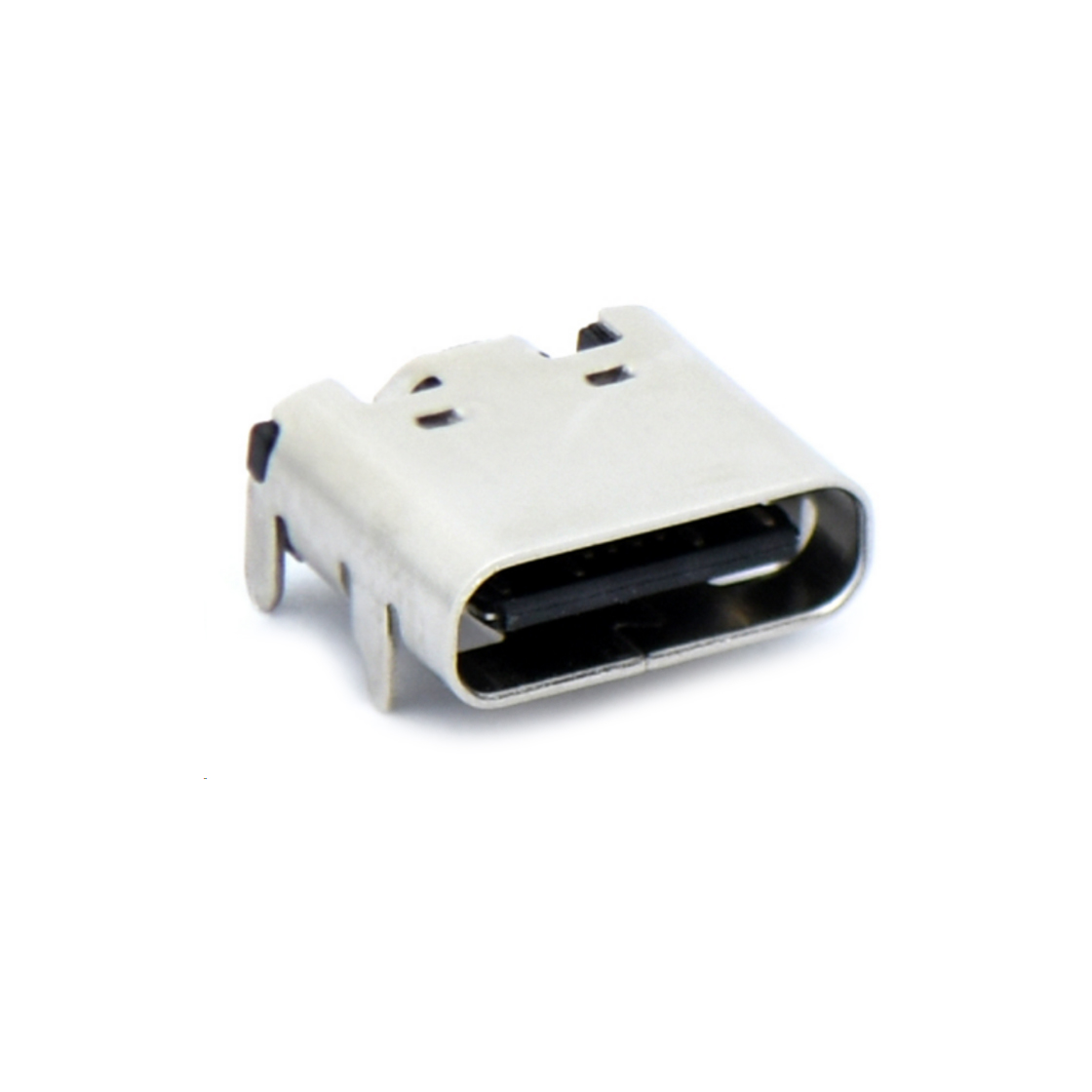 USB连接器Type-C 16P/F 不锈钢镀镍 端子1U PA46 黑胶 L=7.30mm
