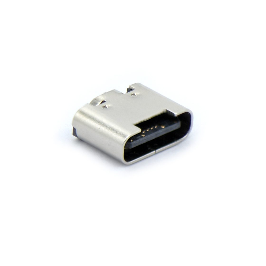 USB连接器Type-C 16P/F SMT 贴板式 外壳接口切缺口 L=6.5mm 外壳无焊脚