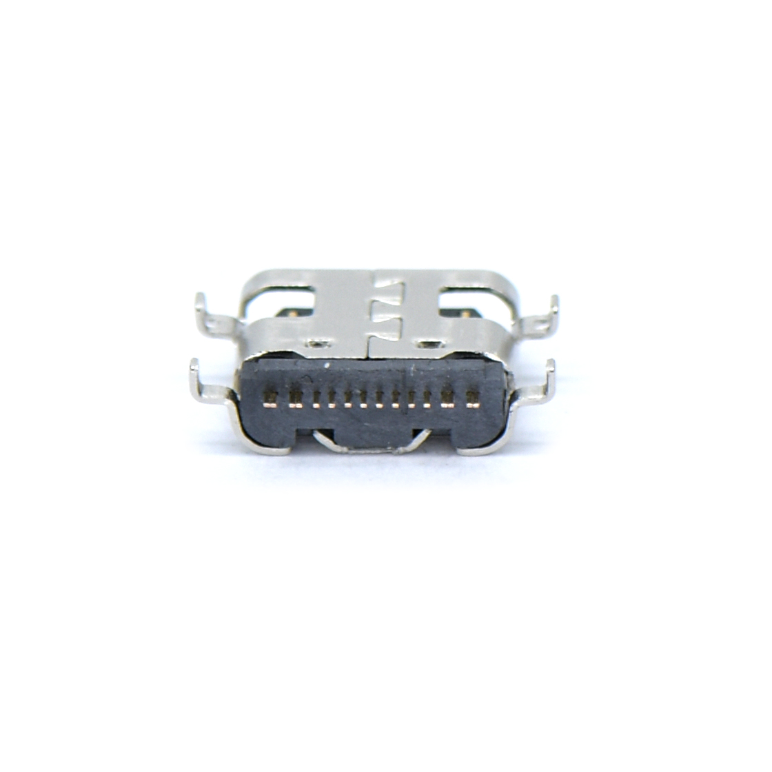 USB连接器Type-C 16P/F SMT 沉板式1.0mm 外壳四脚插板 L=6.5mm 无弹