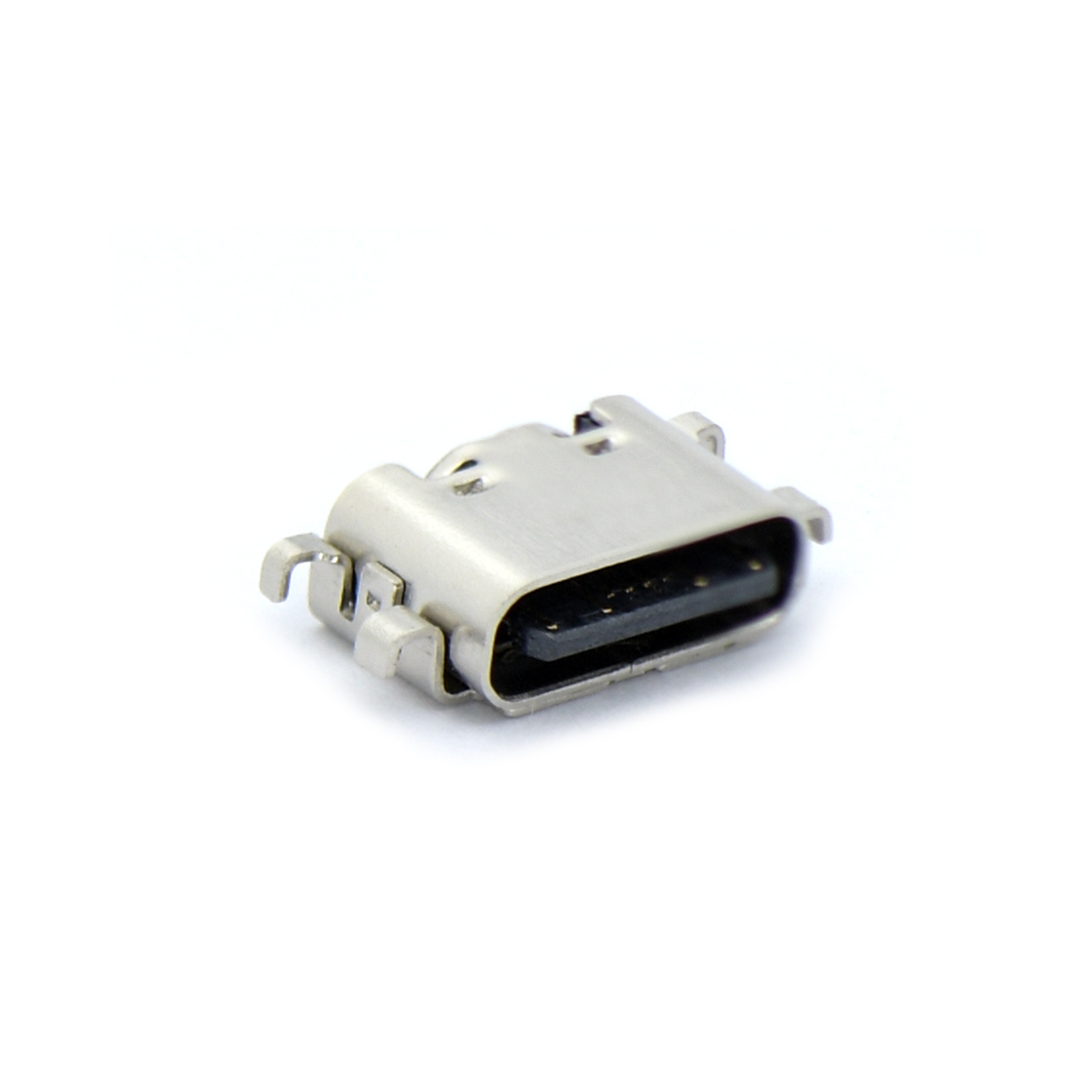 USB连接器Type-C 16P/F SMT 沉板式 加外壳点焊带四脚插板 CH1.56mm L=6.35mm