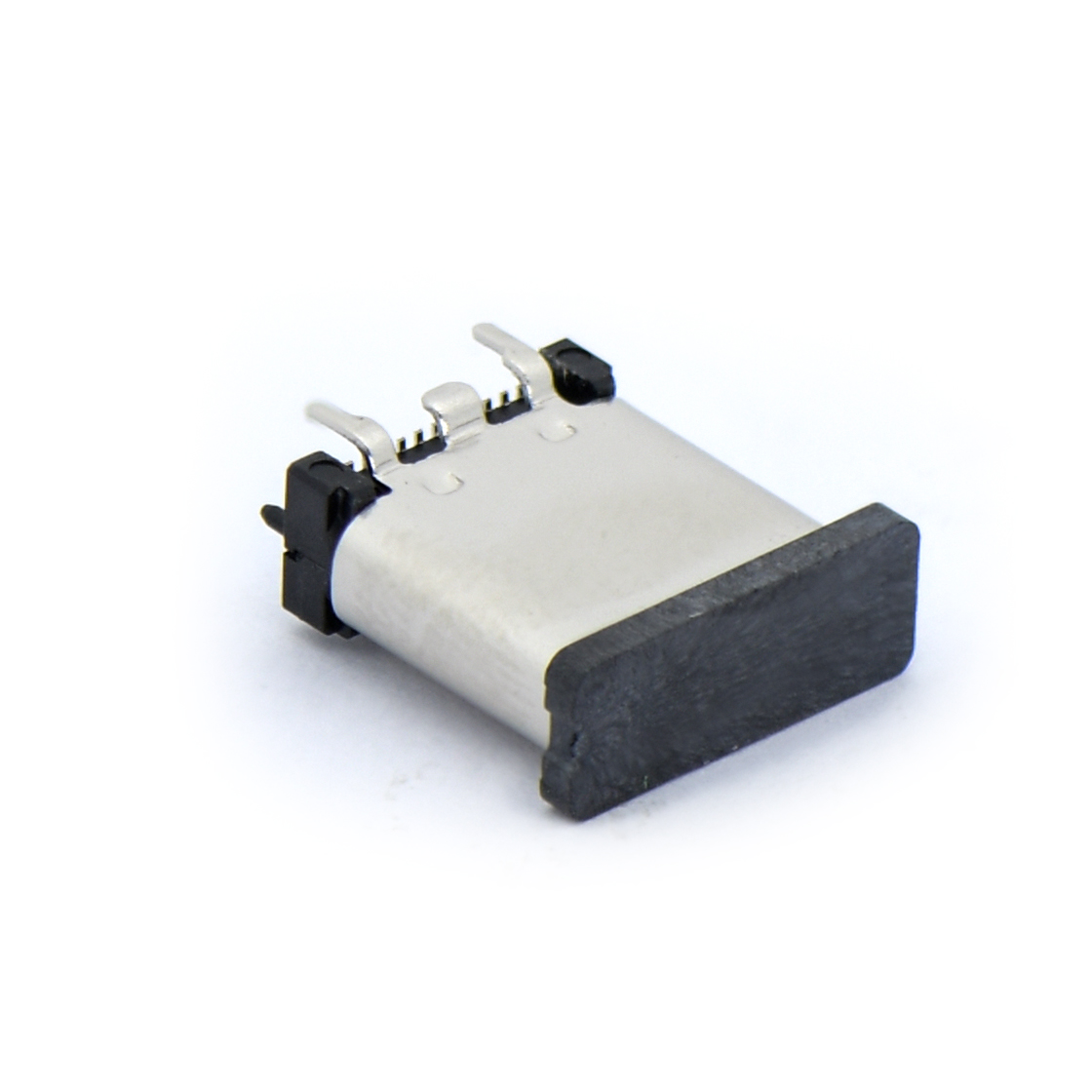 USB连接器Type-C 24P/F 立贴 外壳四脚插板 脚高1.15mm L=9.20mm