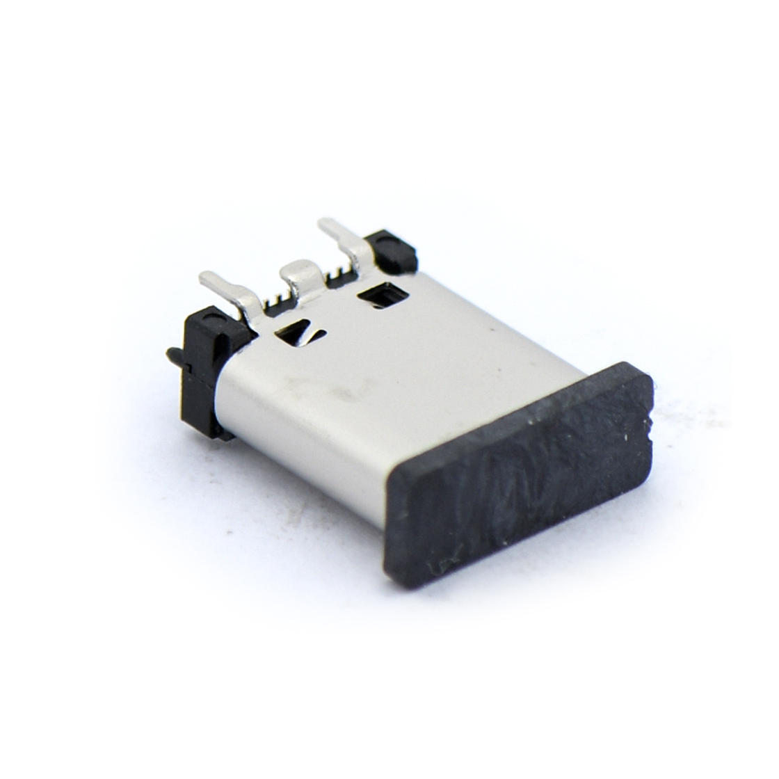USB连接器Type-C 24P/F 立贴 外壳四脚插板 脚高1.15mm L=10.35mm