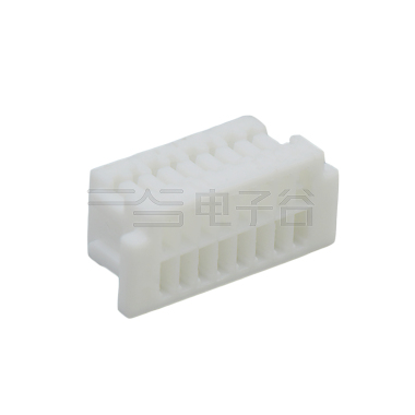 Pitch 1.00mm 双排带凸台胶壳无LOGO 2x08Pin 白色