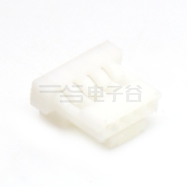 Pitch 1.25mm 单排带扣胶壳 PA66无卤 04pin 本色