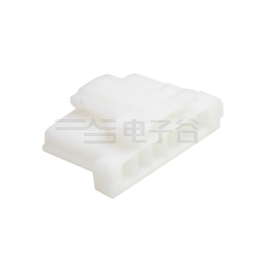 Pitch 1.25mm 单排带扣胶壳 PA66无卤 06pin 本色