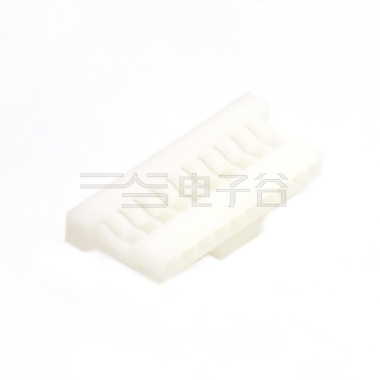 Pitch 1.25mm 单排带扣胶壳 PA66无卤 10pin 本色