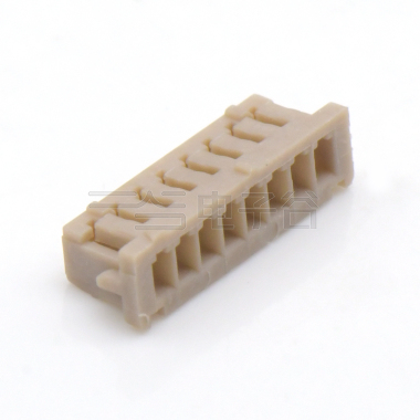 Pitch 1.25mm 单排带凸Housing 无卤 08Pin 白色