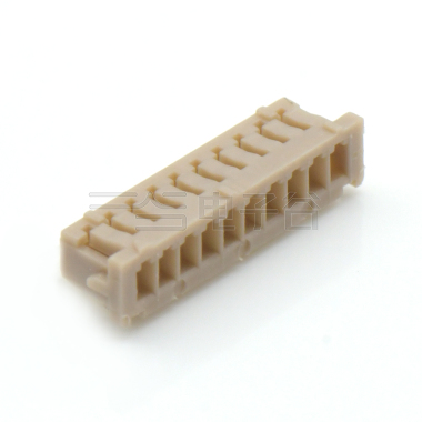 Pitch 1.25mm 单排带凸Housing 无卤 10Pin 白色