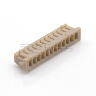Pitch 1.25mm 单排带凸Housing 无卤 12Pin 白色