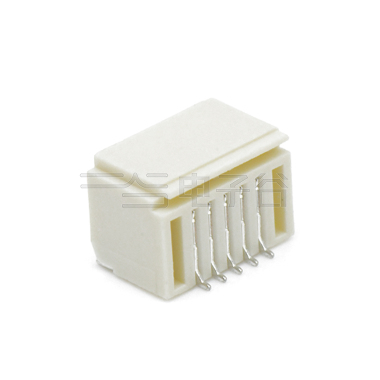 Pitch 1.00mm 90º 双排卧贴Wafer 2x5Pin 本色 镀亮锡