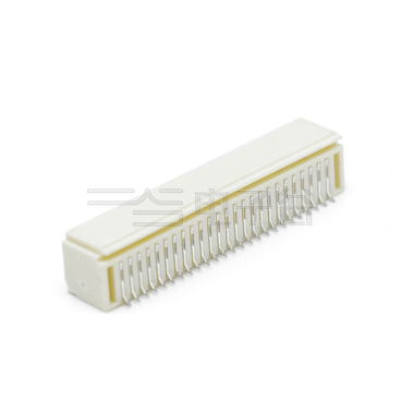 Pitch 1.00mm 90º 双排卧贴Wafer 2x25Pin 本色 镀亮锡