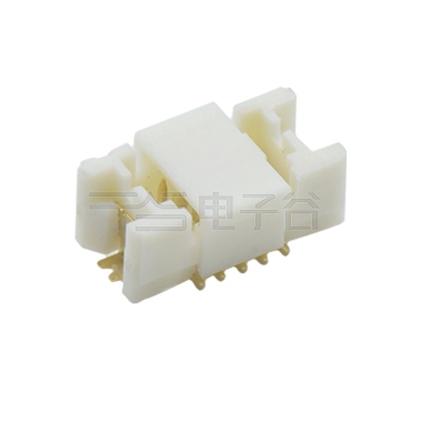 Pitch 1.25mm 180°双排立贴带柱带附附盖Wafer 2x5pin 本色 Gold Flash