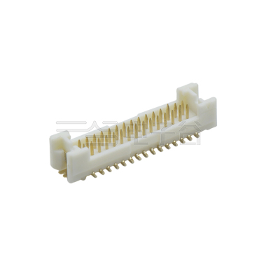 Pitch 1.25mm 180°双排立贴带柱带附附盖Wafer 2x15pin 本色 Gold Flash