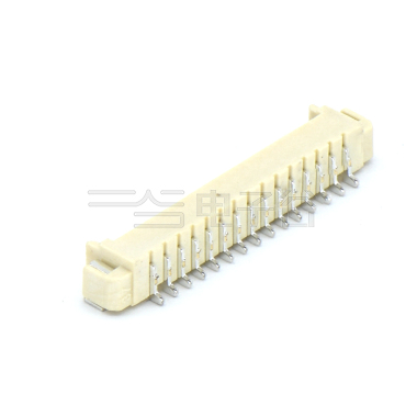 Wafer Pitch 1.25mm 单排卧式 SMT型 无卤 15Pin 米黄色