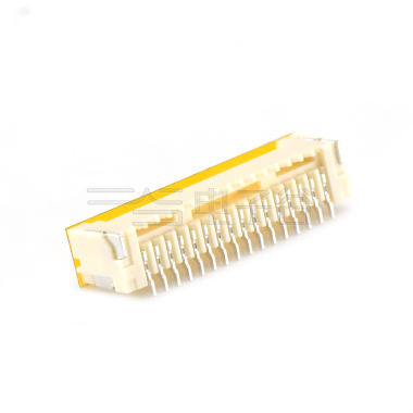 Pitch1.50mm 180°单排立贴 Wafer 无LOGO 16Pin 本色 镀亮锡