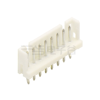 Pitch 2.00mm 180° 单排立插打外K Wafer 8pin 本色 镀亮锡