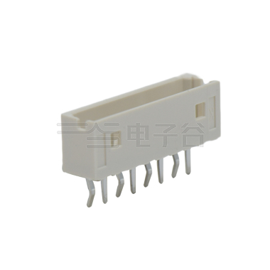 Pitch2.00mm 180°单排立插打外K Wafer 8Pin 本色 镀亮锡