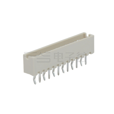 Pitch2.00mm 180°单排立插打外K Wafer 12Pin 本色 镀亮锡