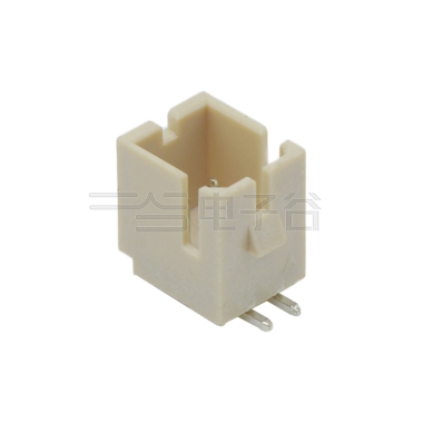 Pitch 2.0mm 180°双排带扣立贴无logo Wafer 2x2pin 米黄色 镀亮锡