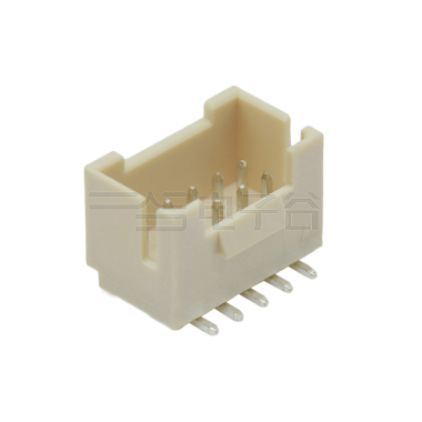 Pitch 2.0mm 180°双排带扣立贴无logo Wafer 2x5pin 米黄色 镀亮锡