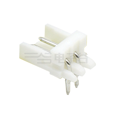 Pitch 2.00mm 90°单排卧插打外K Wafer 2pin 本色 镀亮锡