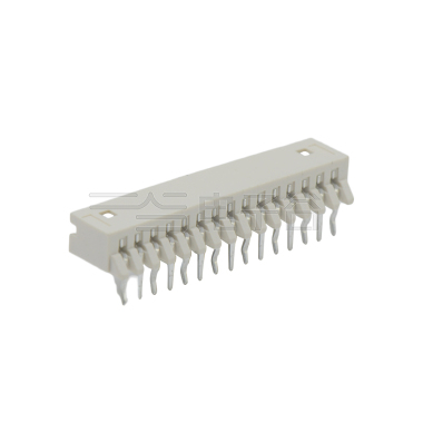Pitch2.00mm 90° 单排卧插打外K Wafer 15Pin 本色 镀亮锡