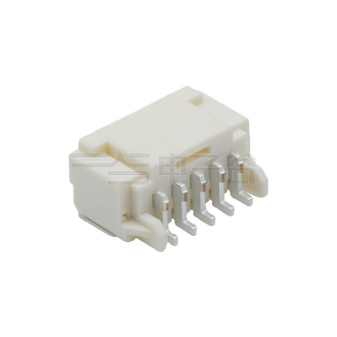 Pitch2.00mm 90°单排卧贴Wafer PA9T有卤 5Pin 本色 镀雾锡