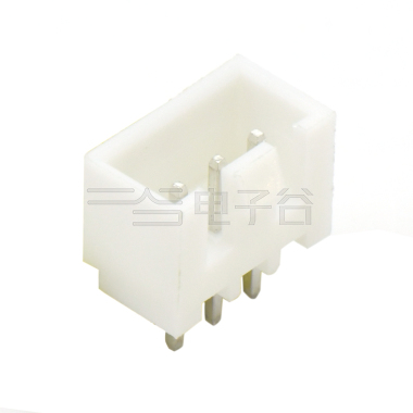 Pitch2.50mm 180°单排立插带扣Wafer 3Pin 本色 镀亮锡