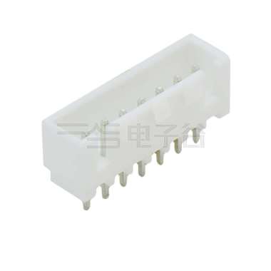 Pitch2.50mm 180°单排立插带扣Wafer 7Pin 本色 镀亮锡