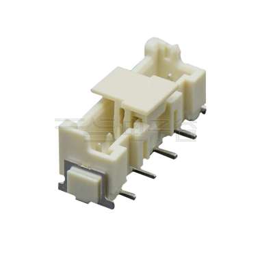 Pitch 2.50mm 180° 单排立贴带扣 带吸附盖 Wafer卷装 8Pin 本色 镀雾锡