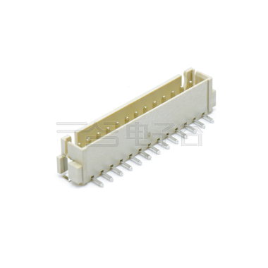 Pitch2.50mm 180° 单排立贴 Wafer带吸附盖 LCP 无卤 13Pin 本色 LCP,94V-0 Brass