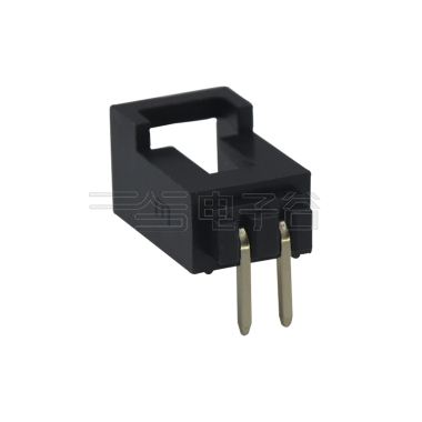 Pitch 2.54mm 90°DIP 卧插带扣 Wafer LCP 2Pin 黑色 镀全金Gold Flash