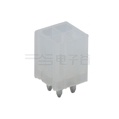 Pitch 4.2mm 双排 180°DIP Wafer 实心针 2X2Pin 本色 亮锡