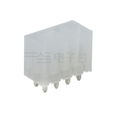 Pitch 4.2mm 双排 180°DIP Wafer 实心针 2X4Pin 本色 亮锡