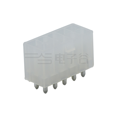 Pitch 4.2mm 双排 180°DIP Wafer 实心针 2X5Pin 本色 亮锡