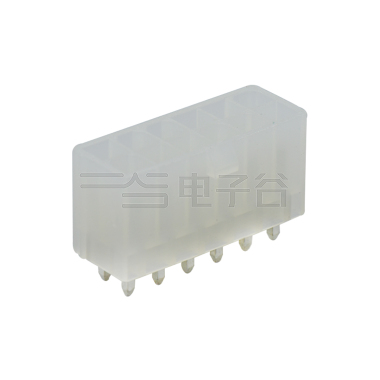 Pitch 4.2mm 双排 180°DIP Wafer 实心针 2X6Pin 本色 亮锡