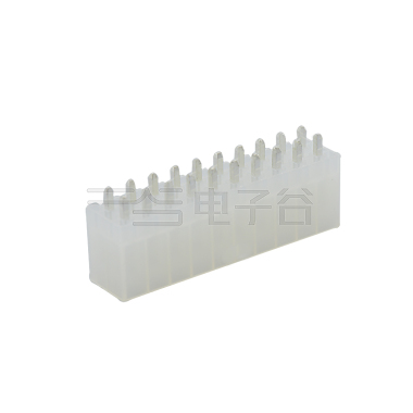 Pitch 4.2mm 双排 180°DIP Wafer 实心针 2X10Pin 本色 亮锡